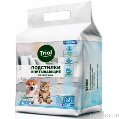 Впитывающие подстилки для животных на ЛИПУЧКАХ 12 шт. (DP10)-0