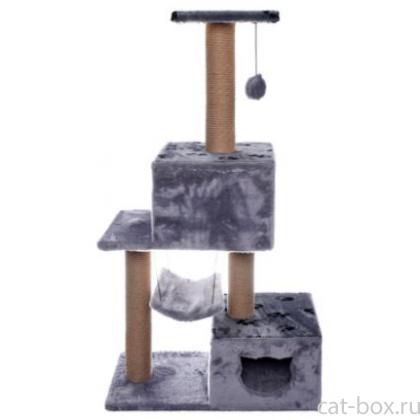 Комплекс-когтеточка "Бельведер"  темно-серый, джут 72*36*127 см-0
