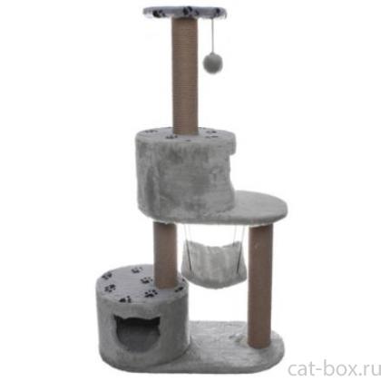 Комплекс-когтеточка "Ротонда" серый, джут 72*36*127 см-0