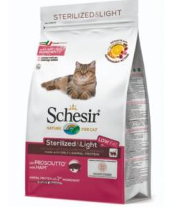 Для кастрированных котов и стерилизованных кошек с ветчиной Schesir Sterilized and Light