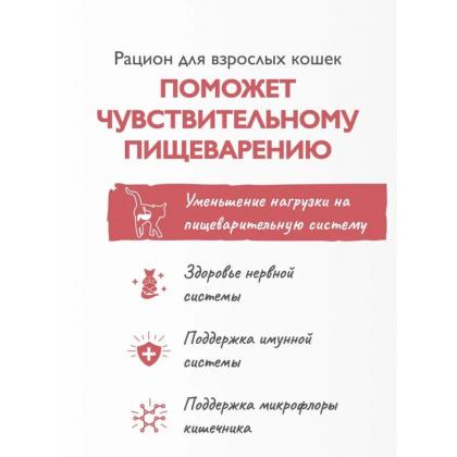 БРИТ КЕА Сухой корм с индейкой и ягненком для взрослых кошек SENSITIVE HEALTHY DIGESTION, 0,4кг-1