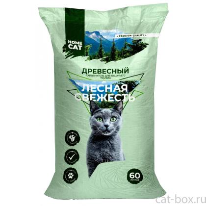 Древесный наполнитель Лесная свежесть мелкие гранулы 60л, 20кг-0