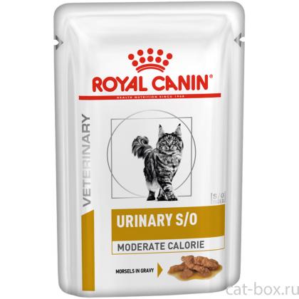 Паучи кусочки в соусе для кошек при профилактике МКБ и избыточном весе Urinary S/O Moderate calorie souse, 85г-0