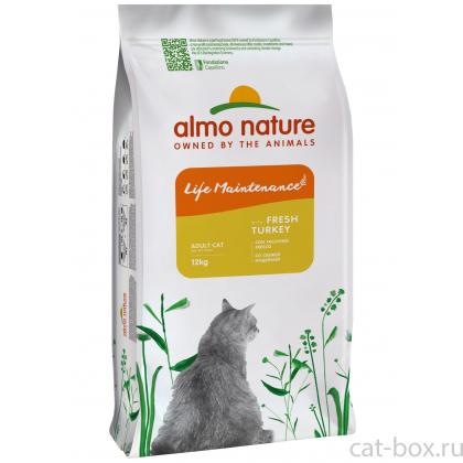 Полнорационный сухой корм для взрослых кошек со свежей индейкой и коричневым рисом. Life Maintenance, Fresh Turkey, 12кг-0