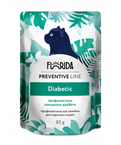 Preventive Line Паучи для кошек Diabetic профилактика сахарного диабета, 85г