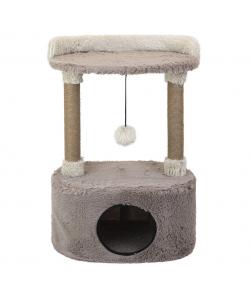 Домик-когтеточка ДЖЕРРИ овальный, 34*54*h80см (пушистый мех, джут) коричневый