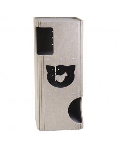 Домик-когтеточка КОЛОННА разборный серия Войлок 34х34хh79см (войлок акустический) серо-бежевый