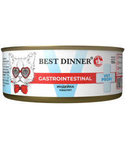 Консервы для кошек GastroIntestinal Индейка, 100г