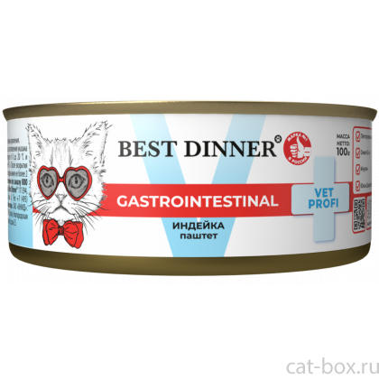 Консервы для кошек GastroIntestinal Индейка, 100г-0