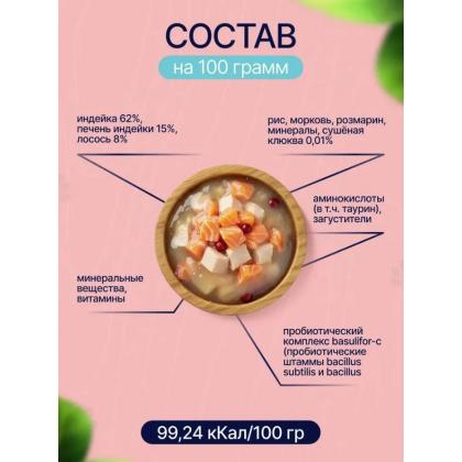 Паучи Kitten для котят Индейка и лосось в желе, 85г-1