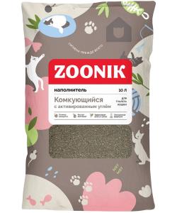 Наполнитель комкующийся с активированным углём 10л, 9кг