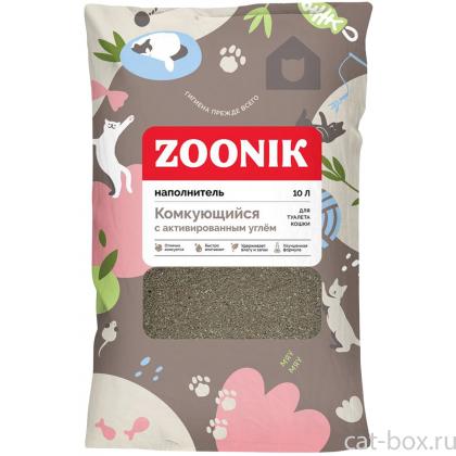 Наполнитель комкующийся с активированным углём 10л, 9кг-0