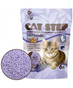 Наполнитель комкующийся растительный CAT STEP Tofu Lavender, 6л, 2,7кг
