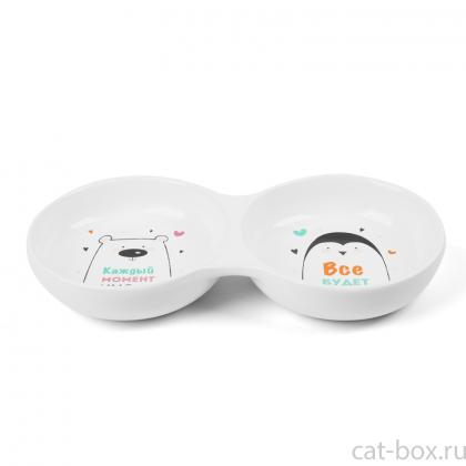 Миска керамическая двойная "Север", 2*0,2л-0