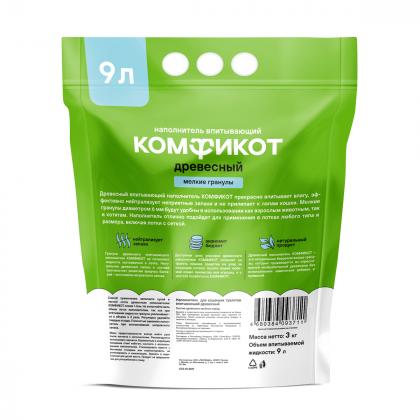 Наполнитель древесный впитывающий, мелкие гранулы, 3кг-1