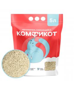 Наполнитель тофу комкующийся без аромата, 5л/2,3кг