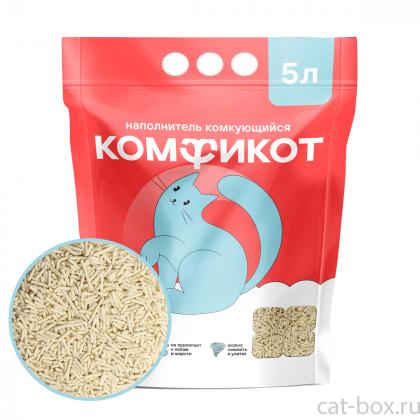 Наполнитель тофу комкующийся без аромата, 5л/2,3кг-0