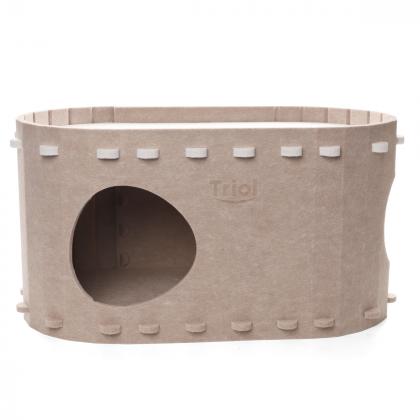 Домик для животных из войлока "Крепость", бежевый, 58*33*30см-1