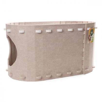 Домик для животных из войлока "Крепость", бежевый, 58*33*30см-3