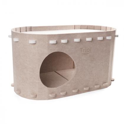 Домик для животных из войлока "Крепость", бежевый, 58*33*30см-2