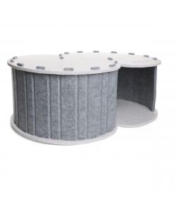 Домик для животных из войлока "Лабиринт", серый, 58*40*24см