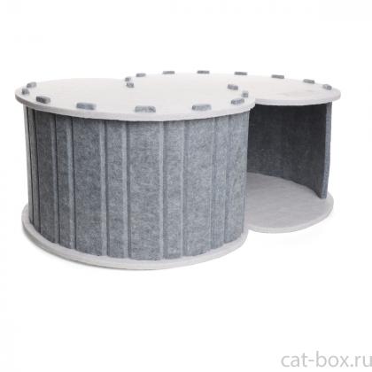 Домик для животных из войлока "Лабиринт", серый, 58*40*24см-0