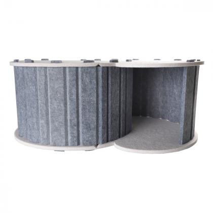 Домик для животных из войлока "Лабиринт", серый, 58*40*24см-1