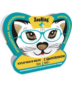 Консервы для кошек Кусочки в желе с Цыпленком, профилактика МКБ, 100г