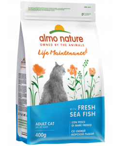 Полнорационный сухой корм для взрослых кошек со свежей морской рыбой и коричневым рисом. Life Maintenance, Fresh Sea Fish, 0.4кг