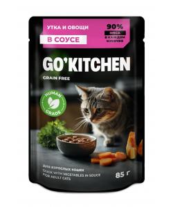 Паучи для взрослых кошек: с уткой и овощами в соусе GRAIN FREE ADULT Duck in Souce, 85г