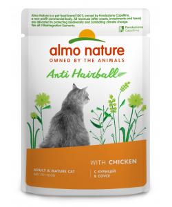 Паучи для взрослых кошек: с курицей в соусе, выведения шерсти Anti hairball, 85г