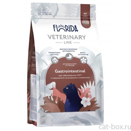 FLORIDA vet Gastrointestinal Сухой ветеринарный диетический корм для кошек при заболеваниях ЖКТ и нарушениях всасывания в кишечнике, 0.35кг-0