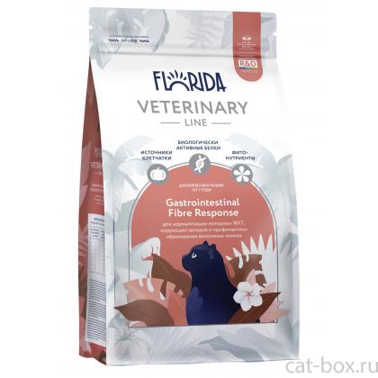 FLORIDA vet Gastrointestinal fibre response Сухой диетический корм для кошек при запорах, для профилактики образования волосяных комков, 0.35кг-0
