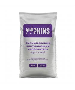 Наполнитель силикагелевый впитывающий без отдушки Aqua-Violet, 50л/20кг
