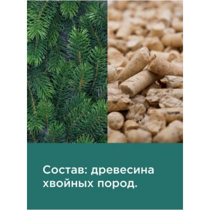 Древесный впитывающий наполнитель для кошачьего туалета лесной, 100% натуральный, premium black, без пыли 70л, 20кг-1