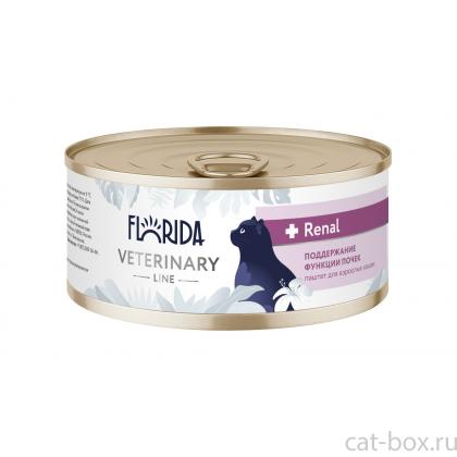 Консервы диетические Renal для взрослых кошек, поддержание функции почек, 100г-0