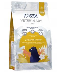FLORIDA vet Urinary struvite Сухой ветеринарный диетический корм для кошек для растворения струвитных уролитов и профилактики их рецидивов, 0.35кг