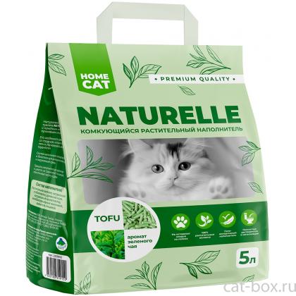 Комкующийся растительный наполнитель NATURELLE TOFU с ароматом зеленого чая 5л, 2кг-0