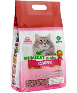 Комкующийся наполнитель Эколайн с ароматом сакуры 12л, 5кг