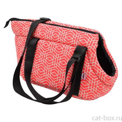 Сумка-переноска "Геометрия", коралловая-0