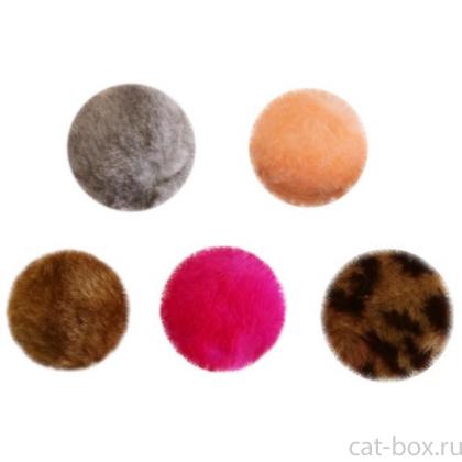 Игрушка для кошек шарик иск.мех 5 см (набор 8 шт)-0