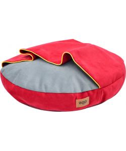 Лежанка-карман круглая "Ампир" мебельная ткань (бордо/серый)