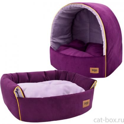 Дом эстрада-трансформер "Ампир" мебельная ткань (лиловый/баклажан), 35*31*31 см-0