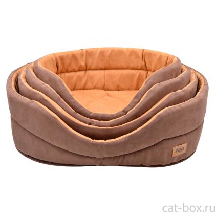 Лежанка "Classic" искусственная замша, коричневая-0