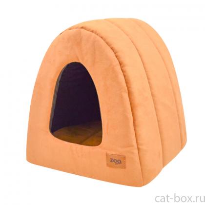 Дом-туннель "Classic" искусственная замша, бежевый, 40*34*34 см -0