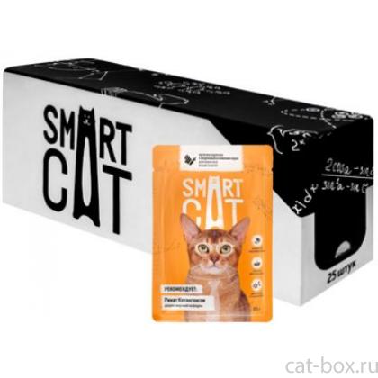 Упаковка 25 шт. Паучи для взрослых кошек и котят кусочки курочки с морковью в нежном соусе-0