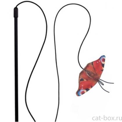 Дразнилка с палочкой бабочка с валерианой 50+80см-0