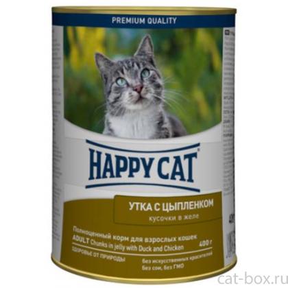 Консервы для кошек Кусочки в желе Утка, цыпленок-0