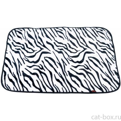 Плед-подстилка для животных "Зебра" 75*50см, велсофт-0