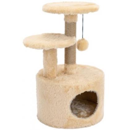 Домик-когтеточка "Куши" круглый с 2-мя полками (столбик джут) 48*40*h65см бежевый-1
